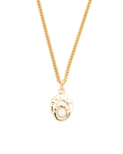 Celine Céline Paris Pearl Necklace In Gold
