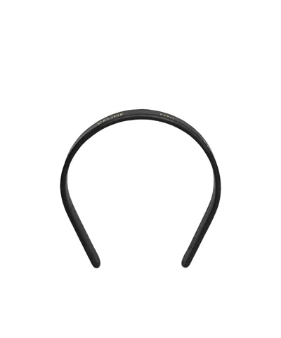Celine Paris Thin Headband In Calfskin In Brown