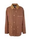 Celine Long-sleeved Parka In Brown