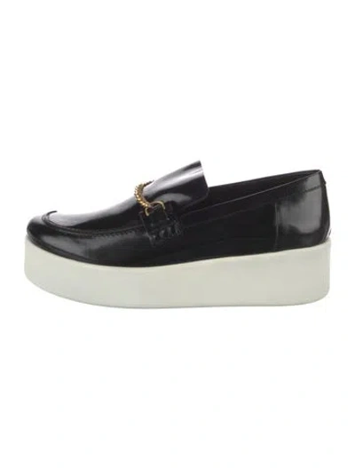 Pre-owned Celine Patent Leather Chain-link Accents Loafers In Multi