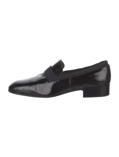 Pre-owned Celine Patent Leather Dress Loafers In Black