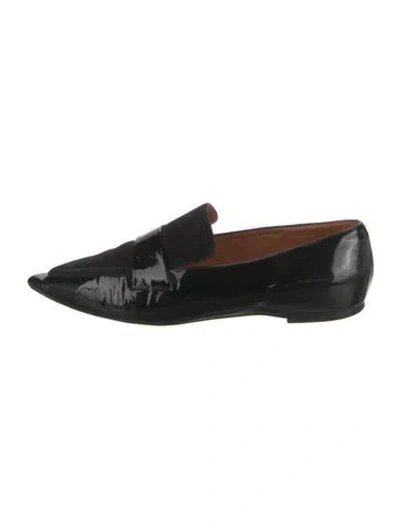 Pre-owned Celine Patent Leather Loafers In Black