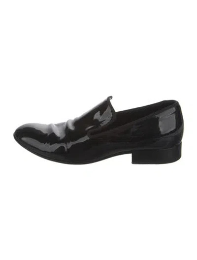 Pre-owned Celine Patent Leather Loafers In Black