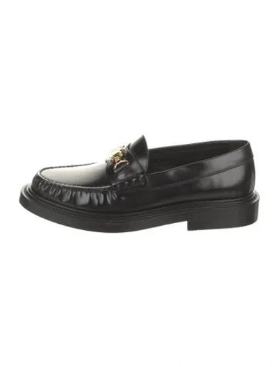 Pre-owned Celine Patent Leather Loafers In Black