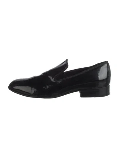 Pre-owned Celine Patent Leather Loafers In Black