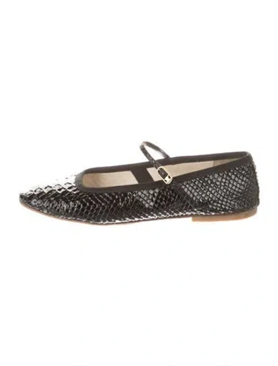 Pre-owned Celine Patent Leather Mary Jane Flats In Black