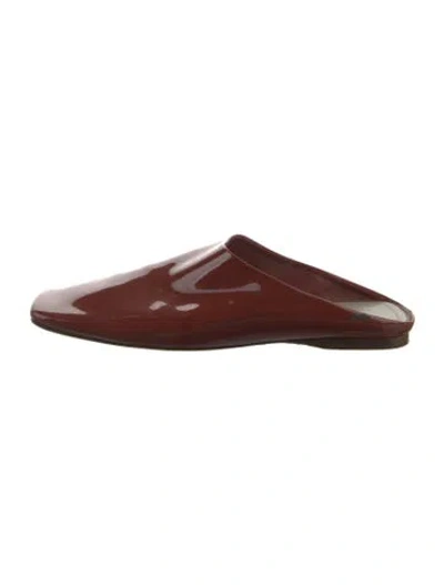 Pre-owned Celine Patent Leather Mules In Brown
