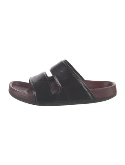 Pre-owned Celine Patent Leather Slides In Multi