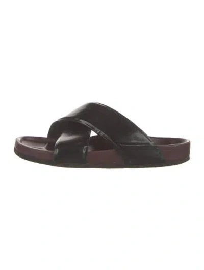 Pre-owned Celine Patent Leather Slides In Multi