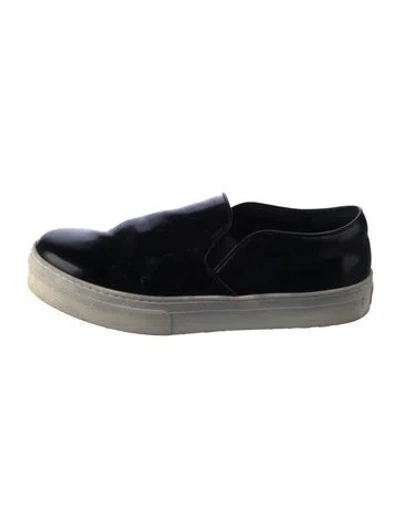 Pre-owned Celine Patent Leather Sneakers In Black