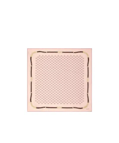 Celine Pattern Silk Scarf In Nude