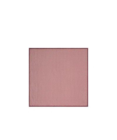 Celine Pattern Silk Scarf In Rose Wood/pink/ivory