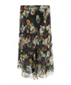 Celine Pattern Skirt In Black