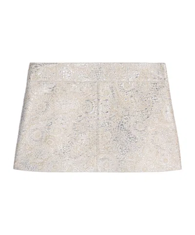 Celine Pattern Skirt In Gray