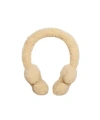 Celine Pattern Wool Earmuffs In Nude