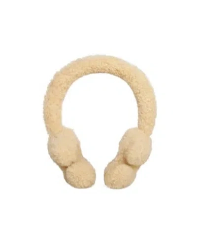 Celine Pattern Wool Earmuffs In Nude