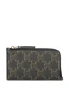 Celine Pattern Zip-fastening Wallet In Tan