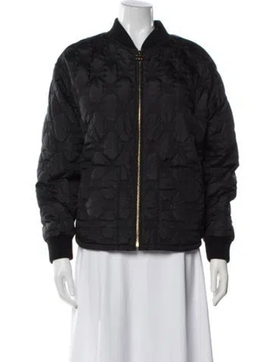Pre-owned Celine Patterned Bomber Jacket W/ Tags In Black