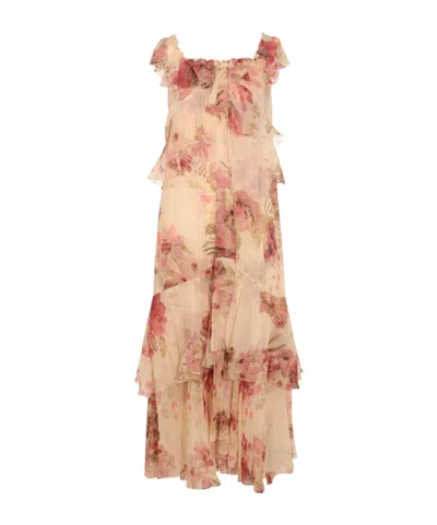 Celine Patterned Dress In Neutral