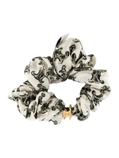 Pre-owned Celine Patterned Hair Tie In Neutrals