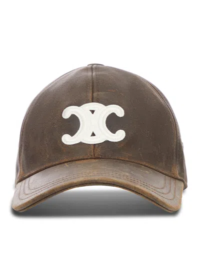 Celine Patterned Hat In Brown