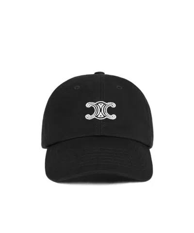 Celine Patterned Hats In Black