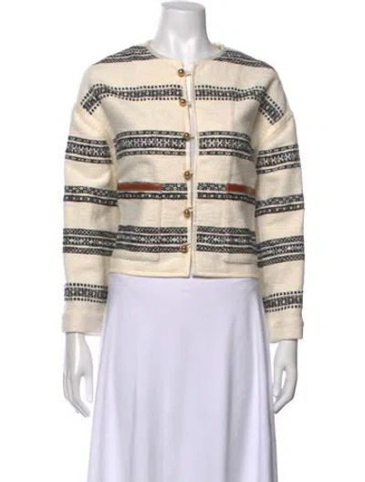 Pre-owned Celine Patterned Jacket In Neutrals