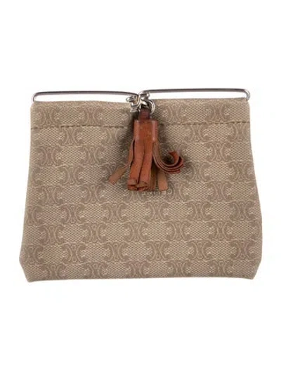 Pre-owned Celine Patterned Pouch In Neutrals