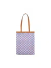 Celine Medium Flat Shopper Tote Triomphe Canvas In Blue