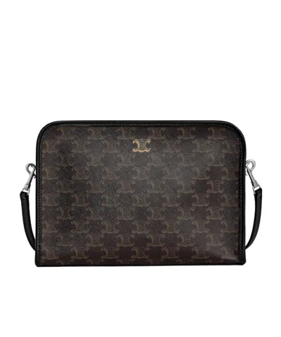 Celine Patterned Shoulder Bag In Purple