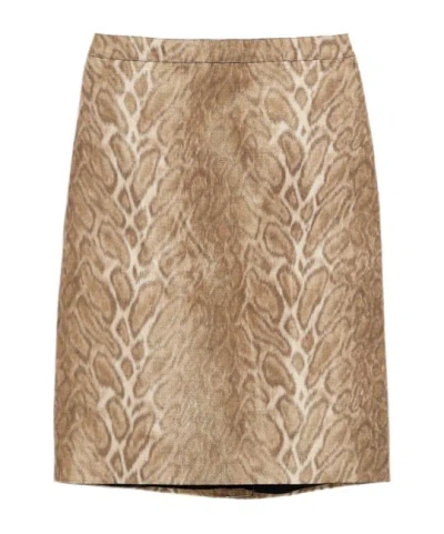 Celine Patterned Skirt In Nude