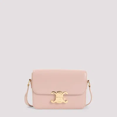 Celine Peach Teen Triomphe Shoulder Bag In Orange