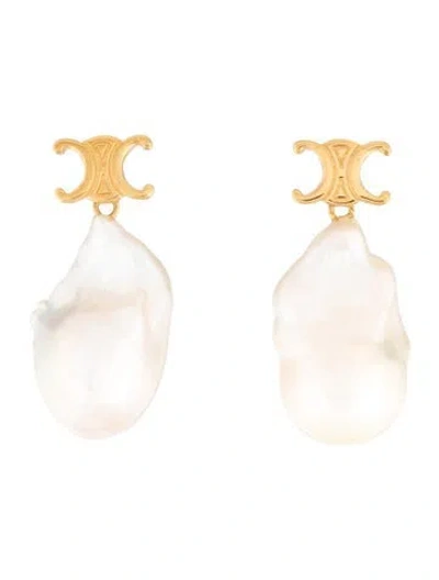 Pre-owned Celine Pearl 'les Perles' Drop Earrings In Multicolor