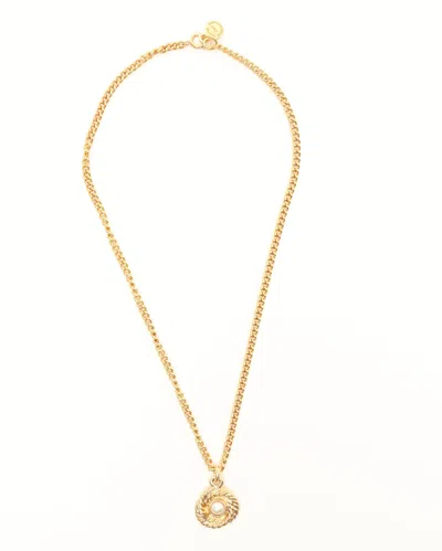 Celine Céline Pearl Necklace In Gold