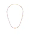 Celine Plage Pearl Necklace In Brass With Gold Finish And Resin Pearls In White