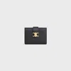 Celine Pebbled Leather Wallet In Black