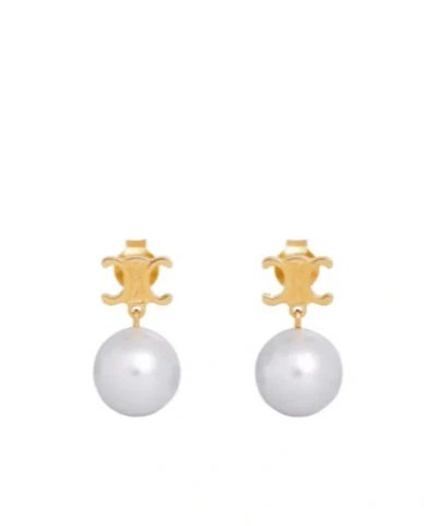 Celine Pendant Earrings In White