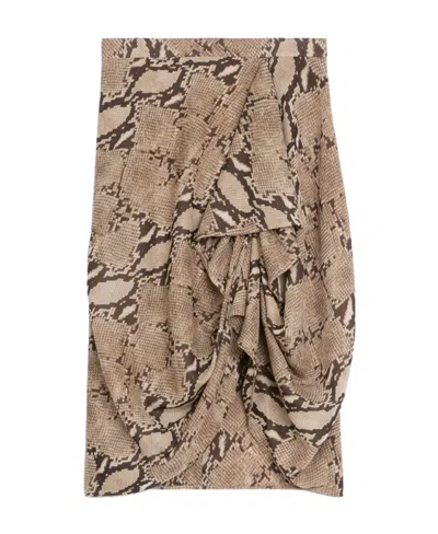 Celine Pendant Skirt In Brown