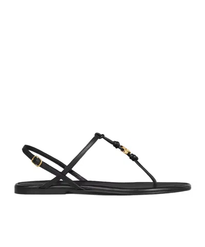 Celine Penny Sandal In Supple Calfskin In Black
