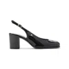 Celine Lily Triomphe Patent Slingback Pump In Black