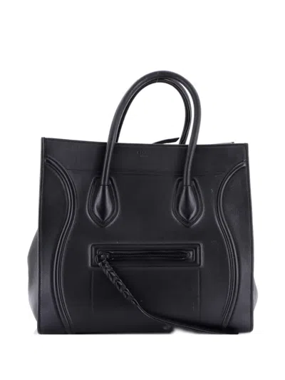 Pre-owned Celine Phantom Bag Grainy Leather Large Tote Bag In Black