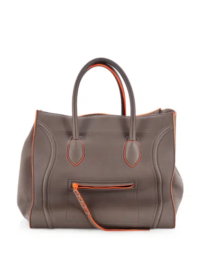 Pre-owned Celine Phantom Bag Smooth Leather Large Tote Bag In Gray