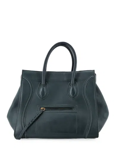 Pre-owned Celine Phantom Bag Smooth Leather Large Tote Bag In Green