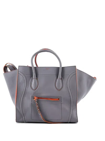 Pre-owned Celine Phantom Bag Smooth Leather Medium Tote Bag In Gray