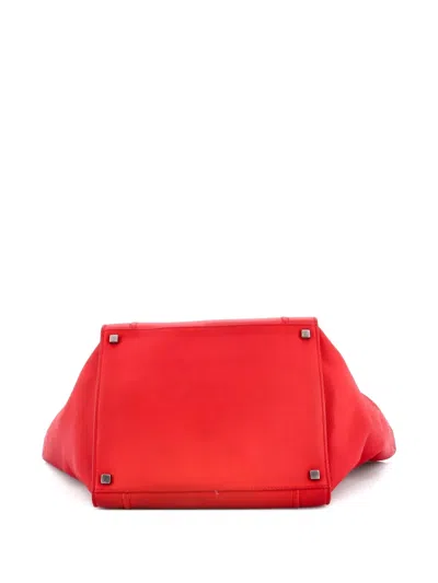 Pre-owned Celine Phantom Bag Smooth Leather Medium Tote Bag In Red