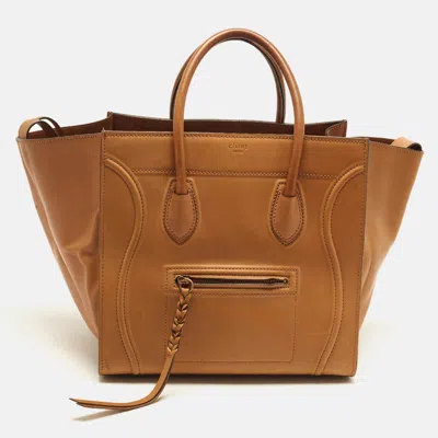 Pre-owned Celine Phantom Luggage Brown Leather Medium Tote