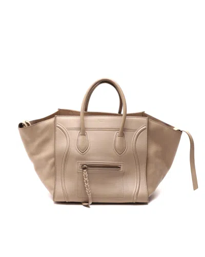 Celine Céline Phantom Luggage Tote Bag In White