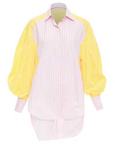 Celine Phoebe Philo Colorblock Shirt (authentic Pre-loved) In Pink