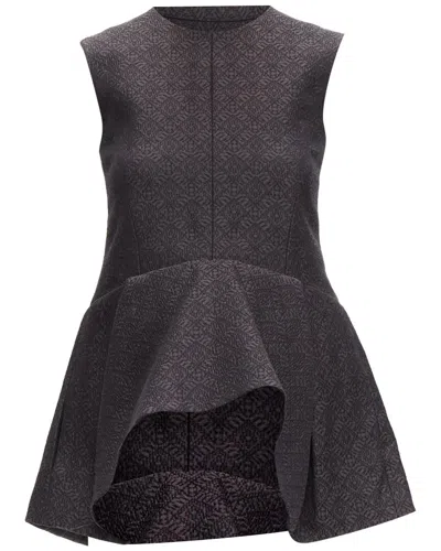 Celine Phoebe Philo Cotton Jacquard Waterfall Peplum Top (authentic Pre-loved) In Pink