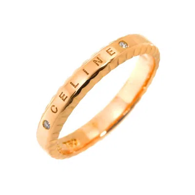 Pre-owned Celine Pink Band Ring ()
